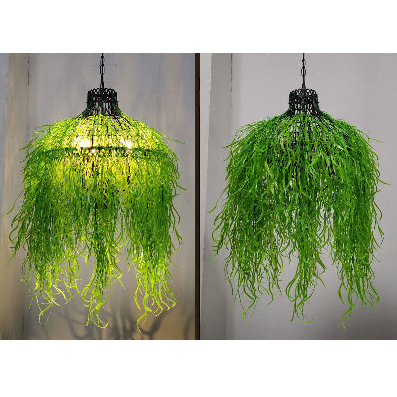 Artistic 3-Light Chandelier with Plant Vine Design