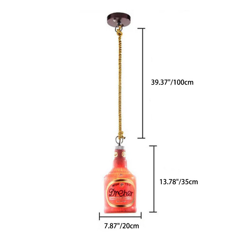 Modern Industrial Colorful Resin 1-Light Pendant Lamp