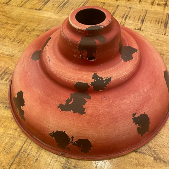 Vintage Red Rust Single-Dome Pendant Light
