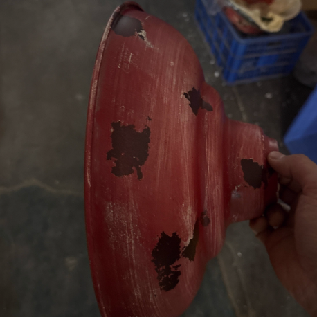 Vintage Red Rust Single-Dome Pendant Light