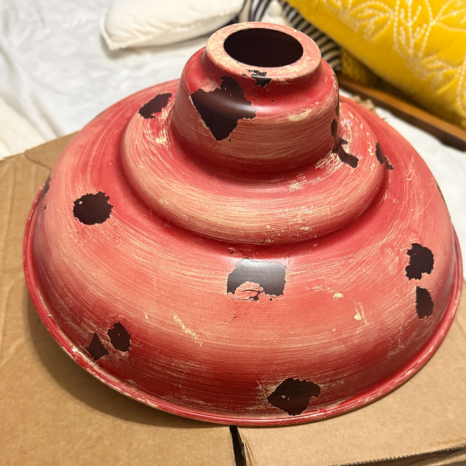 Vintage Red Rust Single-Dome Pendant Light