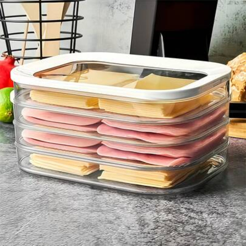 Transparent Airtight Meat Preservation Box for Fridge – Durable Storage Container for Bacon and Meats