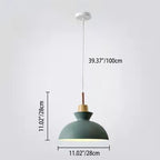 Modern Nordic Oak and Iron Bell Cone 1-Light Pendant Lamp for Living Room