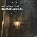 Nordic Wavy Glass 1-Light Barrel Pendant with Textured Finish