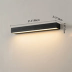 Contemporary Waterproof Aluminum LED Wall Sconce Lamp - Rectangular Design for Garden