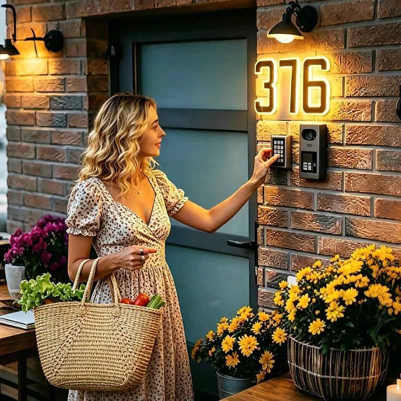 Solar House Number Light