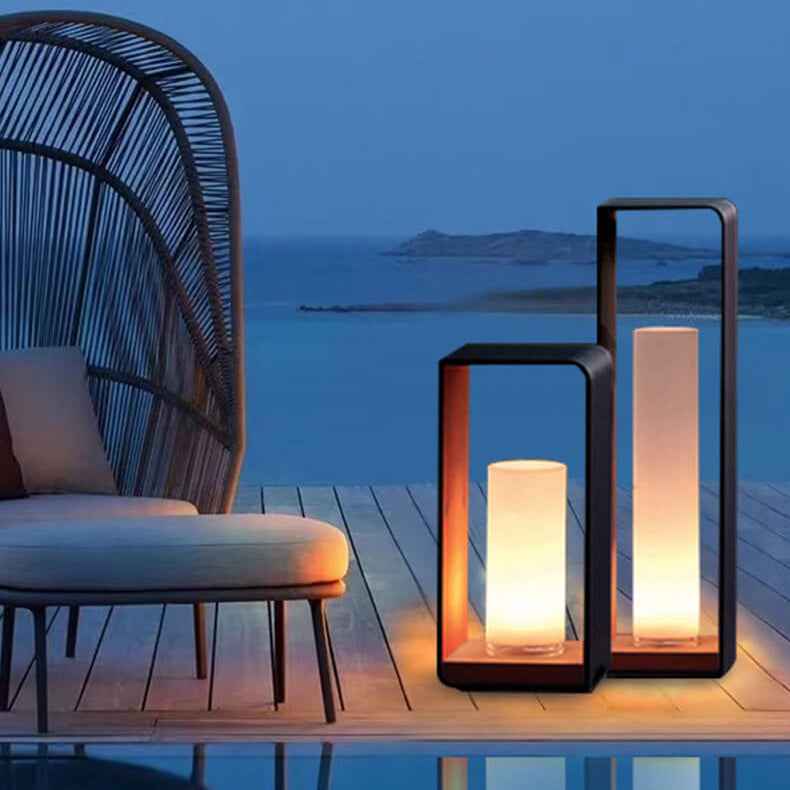 Contemporary Square Stainless Steel Acrylic LED Waterproof Landscape Light for Outdoor Patios