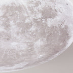 Nordic Minimalist Round Moon LED Flush Mount Ceiling Light in PVC