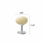 Vintage Nordic Cream Round Glass Table Lamp with Single Light