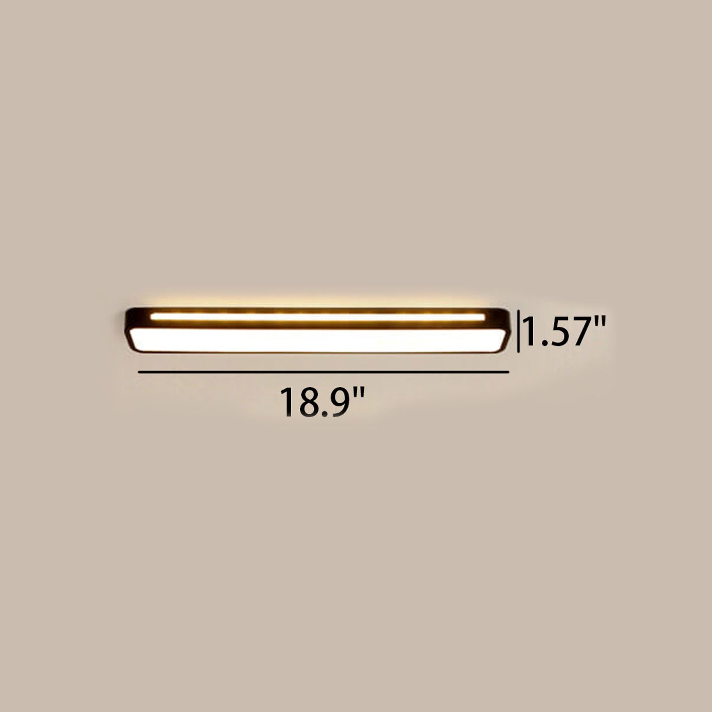 Scandinavian Minimalist Long LED Flush Mount Ceiling Fixture