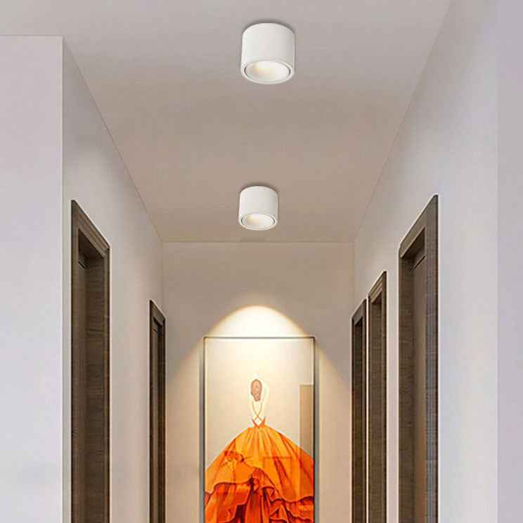 Contemporary Adjustable Round LED Flush Mount Ceiling Spotlight