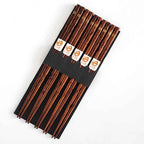 Bonsai Chopstick Set | Natural Wood, Golden Sakura Design