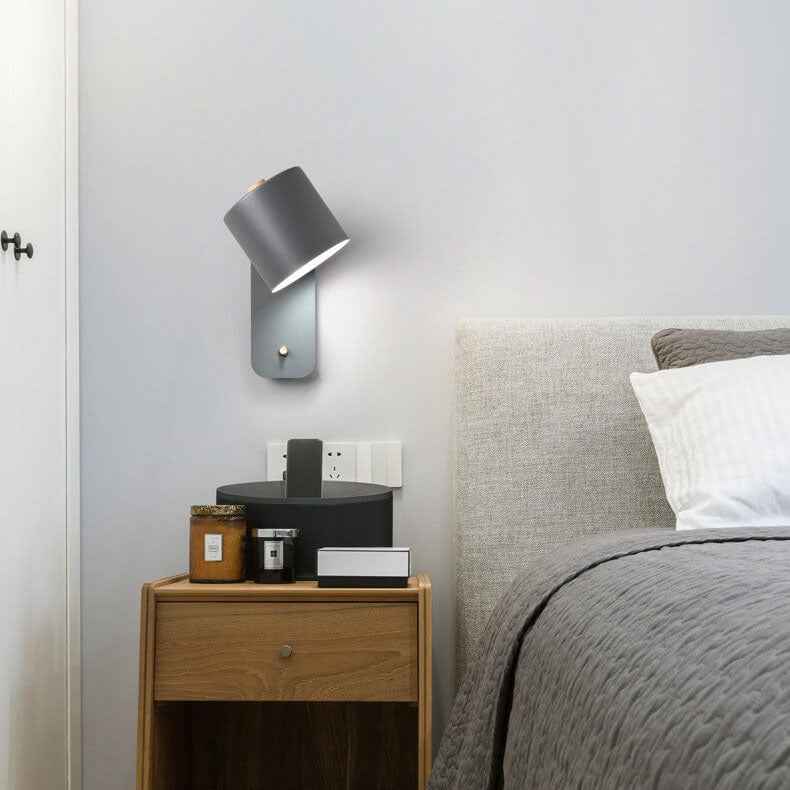 Rotatable Nordic Macaron Cylinder Wall Sconce Lamp - 1 Light
