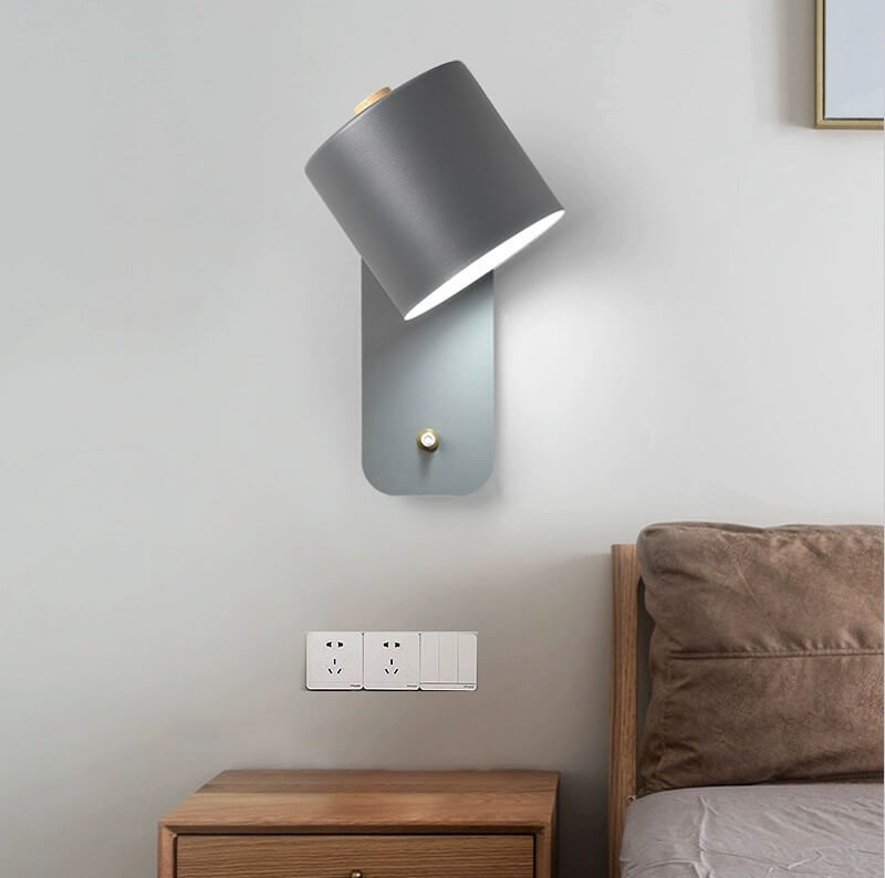 Rotatable Nordic Macaron Cylinder Wall Sconce Lamp - 1 Light