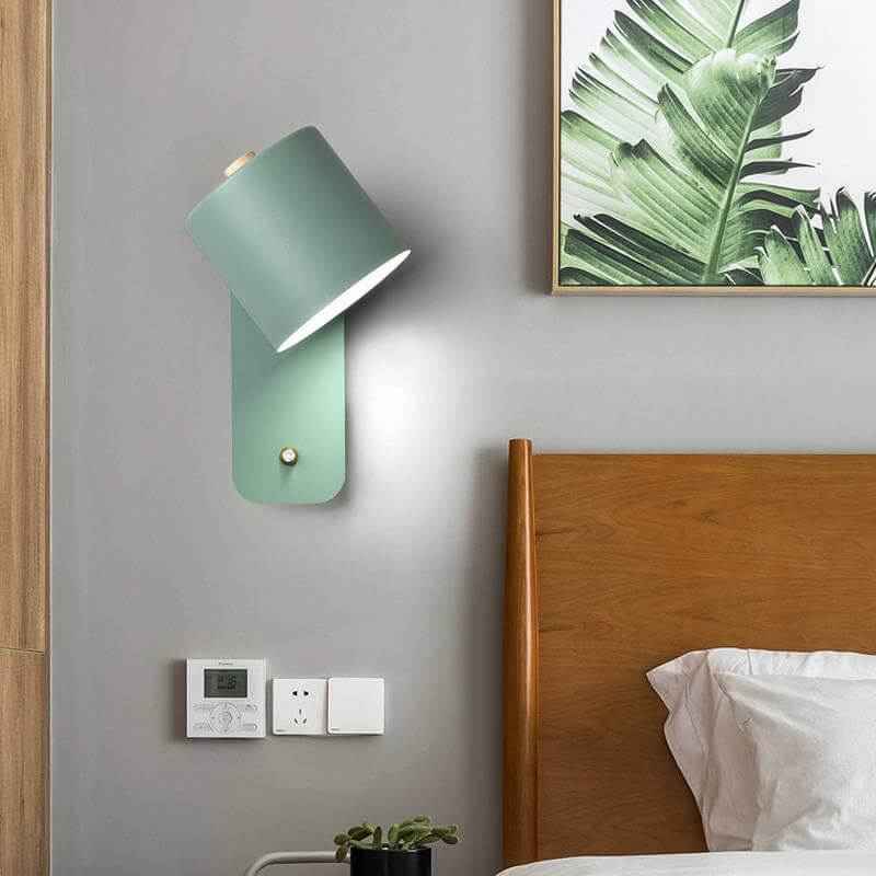 Rotatable Nordic Macaron Cylinder Wall Sconce Lamp - 1 Light