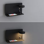 Contemporary Square Iron LED Wall Sconce Lamp with USB Rechargeable Feature