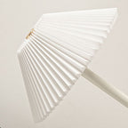 Modern Scandinavian Rechargeable Conic Pleated Table Lamp with 1 Light for Bedside