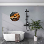 Bela Round Wall Clock | Silent Non-Ticking, Tempered Glass