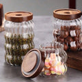 Bela Glass Jar Set | Wooden Lids, Hermetic Silicone Closure