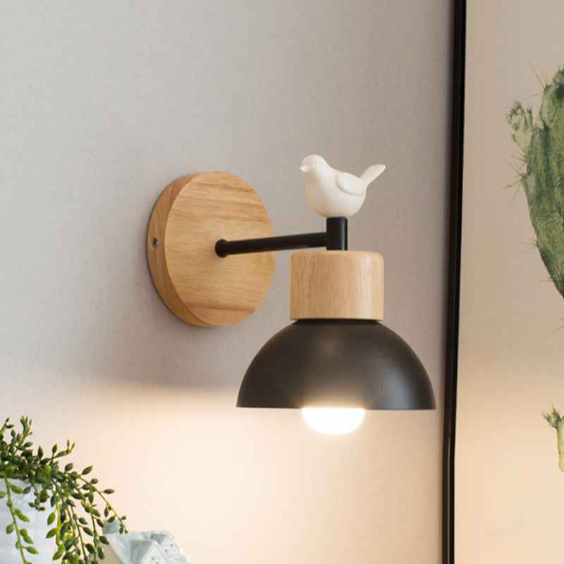 Boreal Wooden Bird Wall Lamp | LED Sconce, Natural Materials