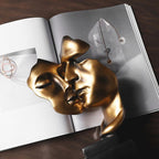 Kaelith – Golden Abstract Face Sculpture