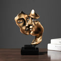 Kaelith – Golden Abstract Face Sculpture