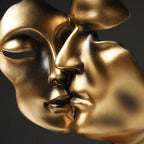 Kaelith – Golden Abstract Face Sculpture