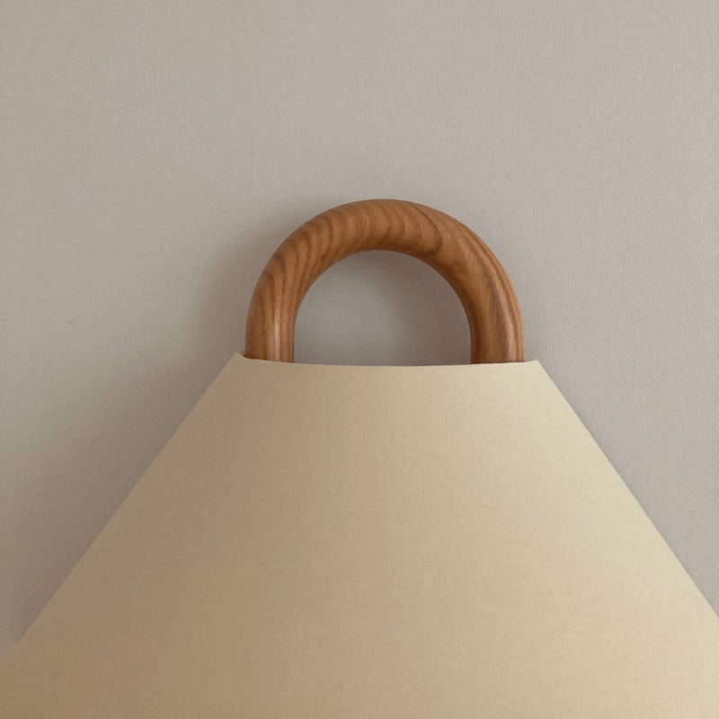 Bela Wall Sconce | Natural Beechwood, Soft Fabric Shade