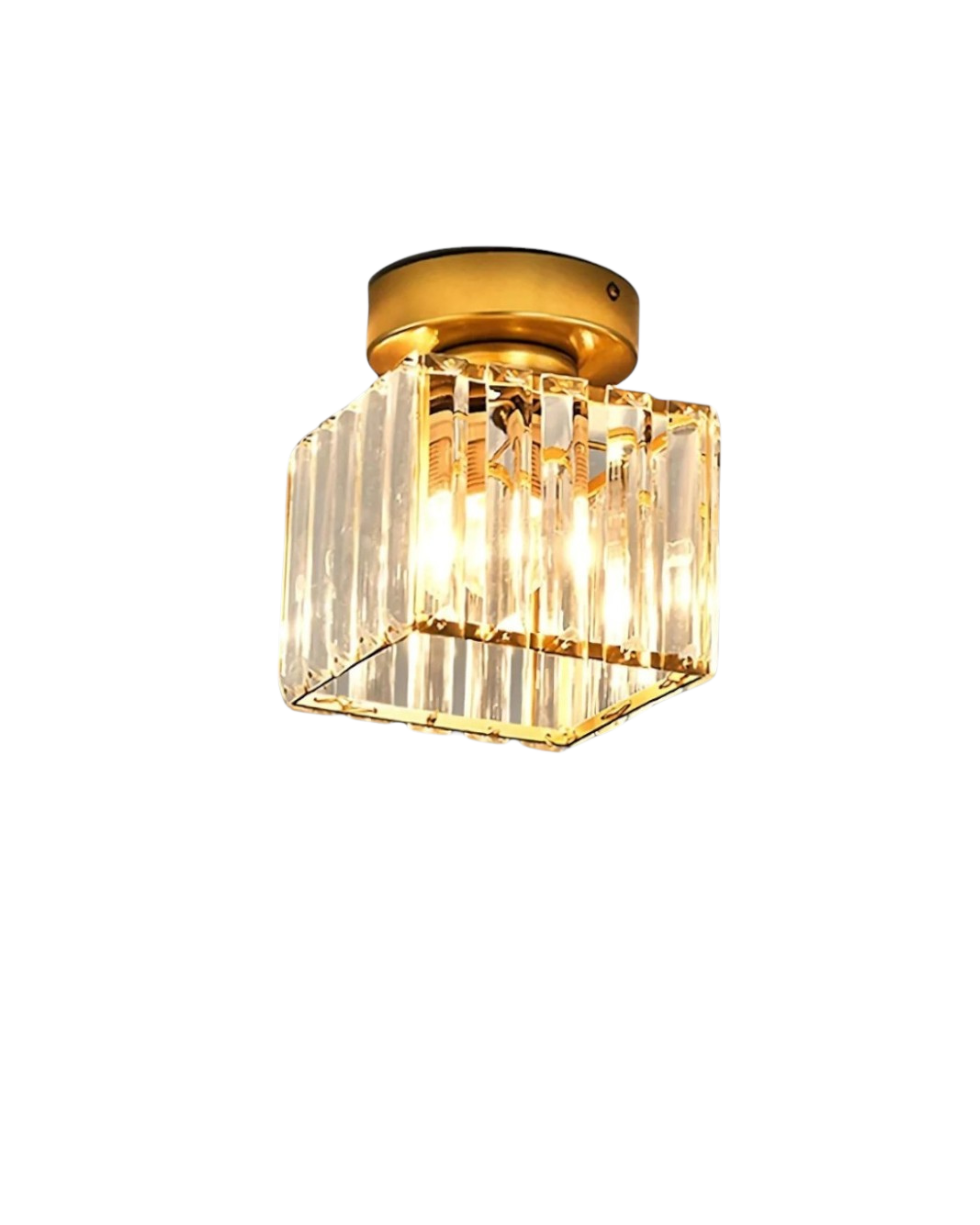 Modern Glass Square Ceiling Light 1-Light