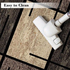 Bela Geometric Area Rug | Modern Non-Slip, Washable Design