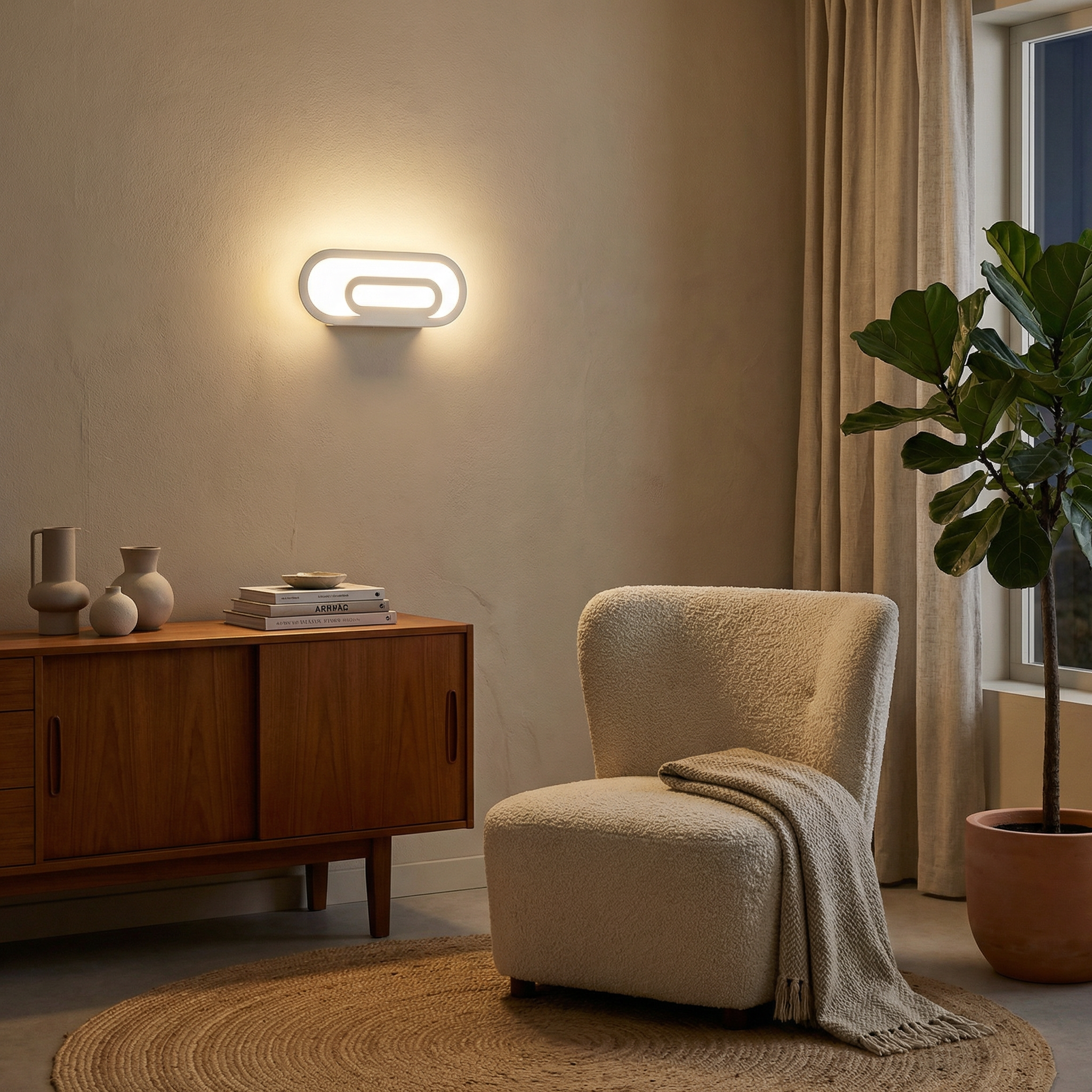 Celund - Minimalist White Wall Lamp