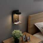 Contemporary Square Iron LED Wall Sconce Lamp with USB Rechargeable Feature