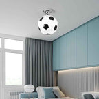 Artistic Basketball and Soccer 1-Light Semi-Flush Mount Ceiling Fixture