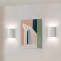 Striped Half Cylinder Macaron Resin Wall Sconce Lamp with 1 Light