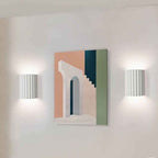 Striped Half Cylinder Macaron Resin Wall Sconce Lamp with 1 Light