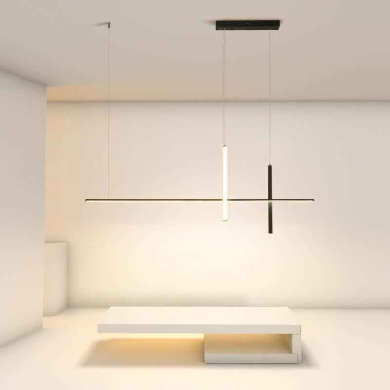 Sleek Minimalist Long-Line LED Chandelier