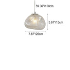 Contemporary Cloud-Shaped Glass 1-Light Pendant Suspension Light