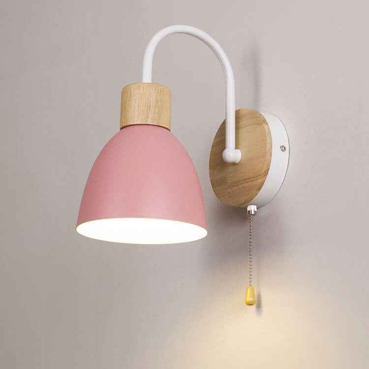 Northern Macaron Single-Light Wall Lamp with Zipper Switch