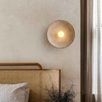 Enso Wall Lamp | Textured Pasta Resin, Japandi Design