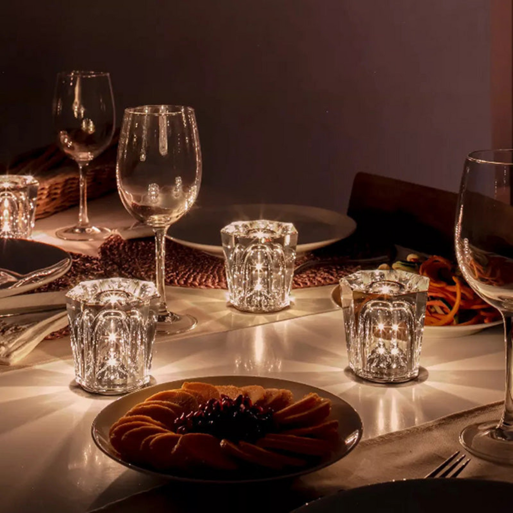 Crescendo Crystal Table Lamp | USB Rechargeable, Elegant Design