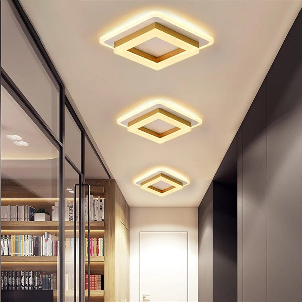 Bela Square LED Ceiling Light | Modern Flush Mount, 24W Energy Efficient