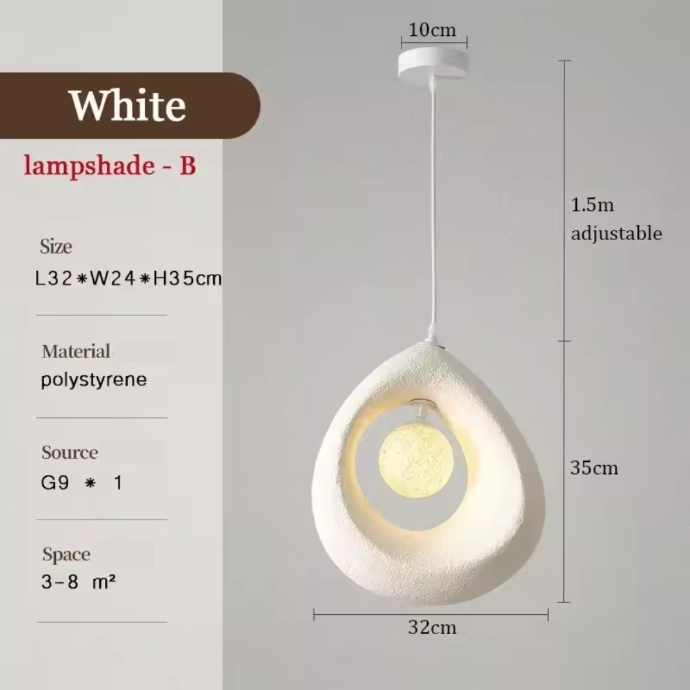 Auralessa - Japanese Wabi Sabi Hanging Lamp with Simple Design