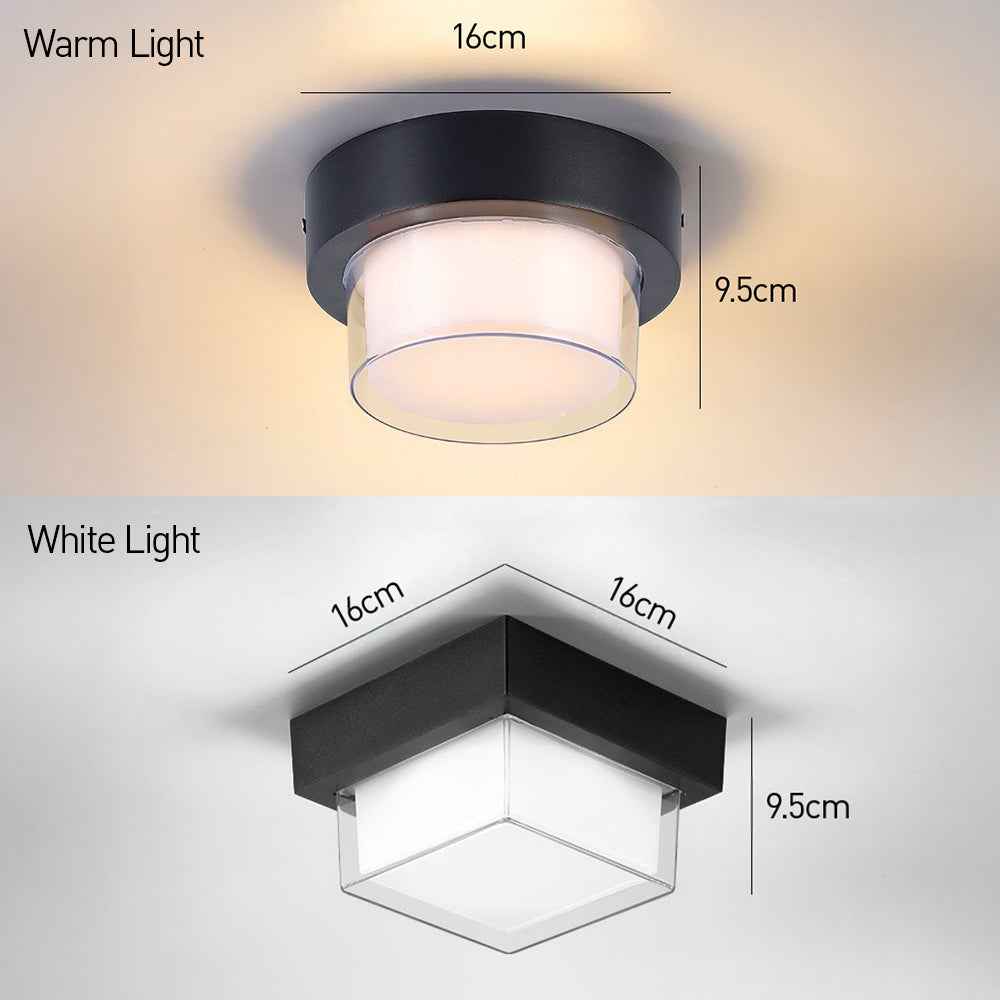 Bela Outdoor LED Ceiling Light | IP68 Waterproof, Modern Black Finish