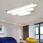 Contemporary Rectangular LED Flush Mount Ceiling Light with Minimalist Design