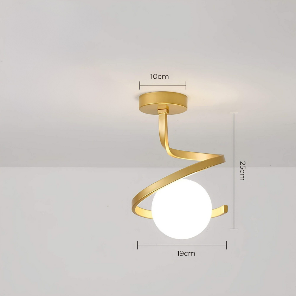 Modern Iron Glass Ceiling Light 1-Light