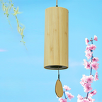 Bamboo Wind Chimes, Natural Bamboo Material, Seasonal Tunings, Natural Finish