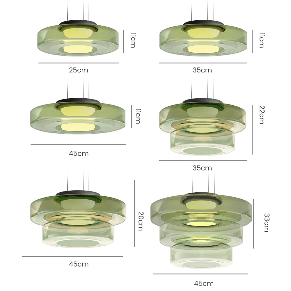 Bela Glass Pendant Lamp | Bauhaus Style, Adjustable Hanging Design