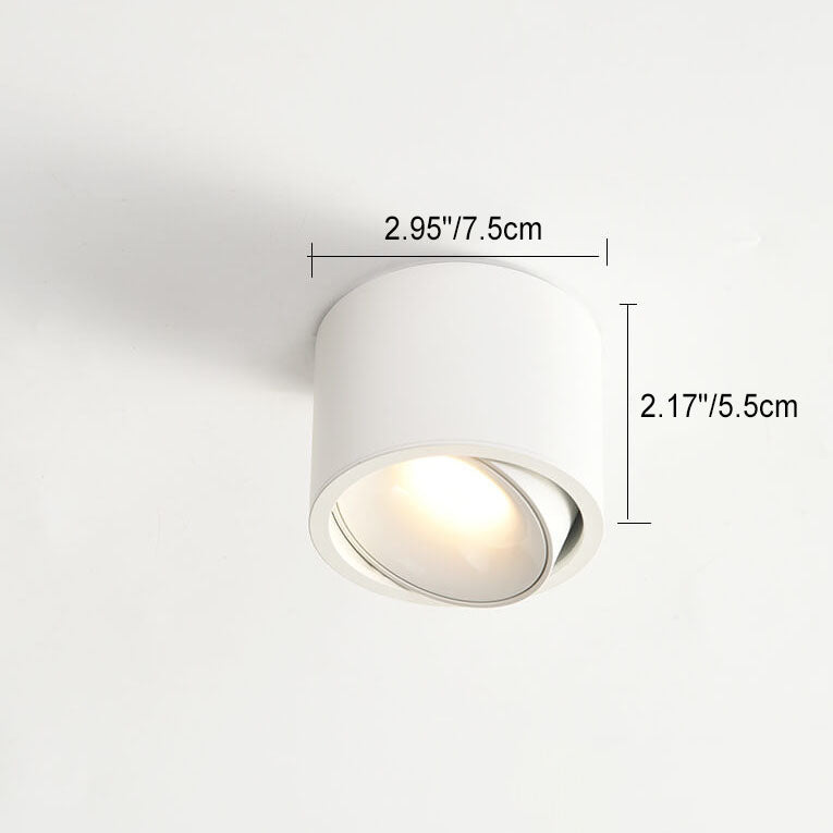 Contemporary Adjustable Round LED Flush Mount Ceiling Spotlight