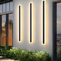 Stylish Elongated LED Acrylic Outdoor Wall Light - Waterproof and Minimalist Design