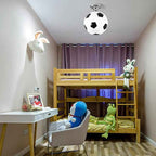 Artistic Basketball and Soccer 1-Light Semi-Flush Mount Ceiling Fixture